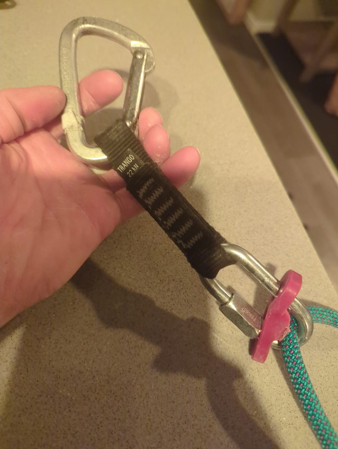 Customer photo review of Slide-Cinch Lead Rope Solo Anchor Tensioner