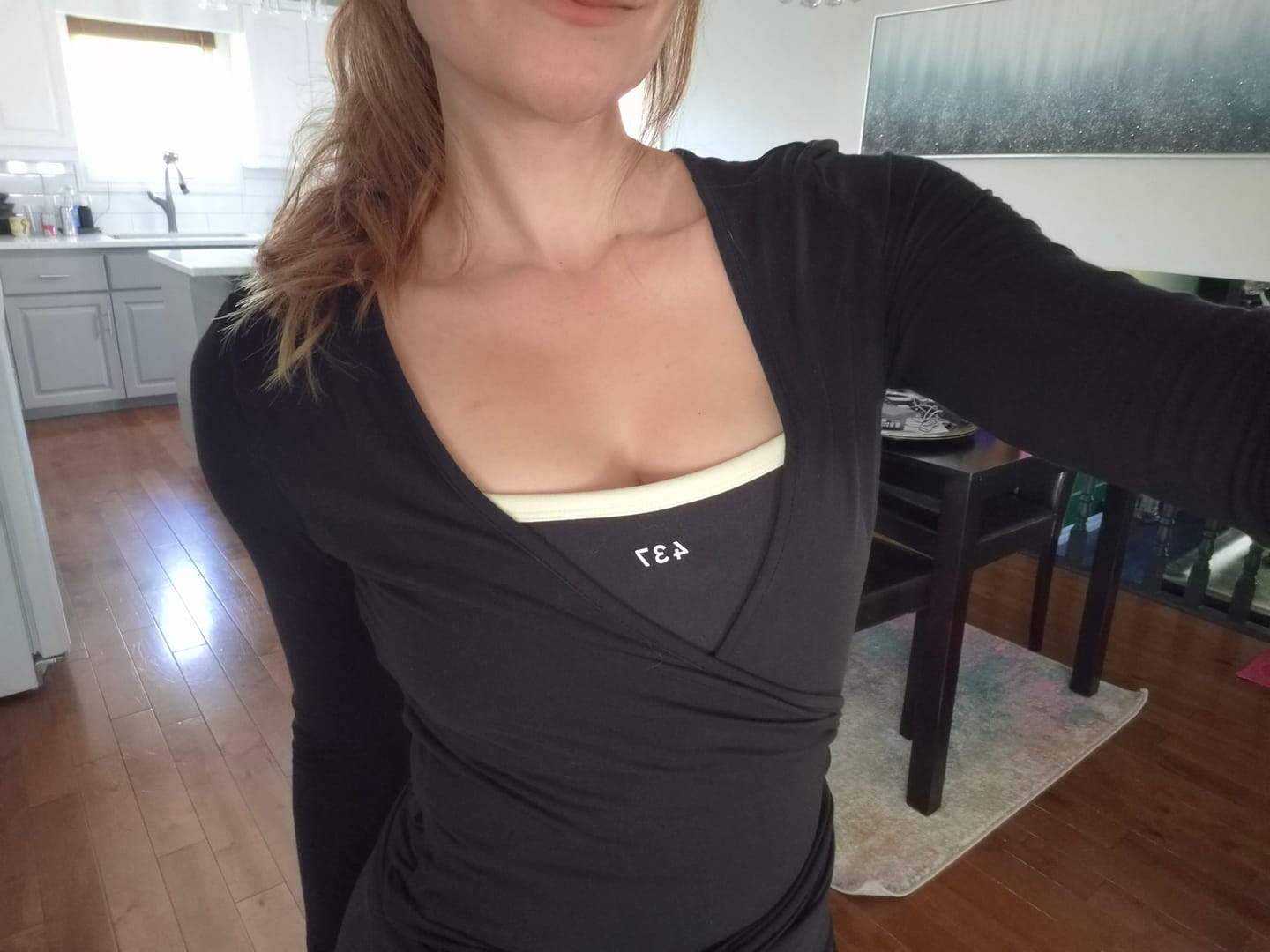 Customer photo review of The Micro Bra / Black-Cream
