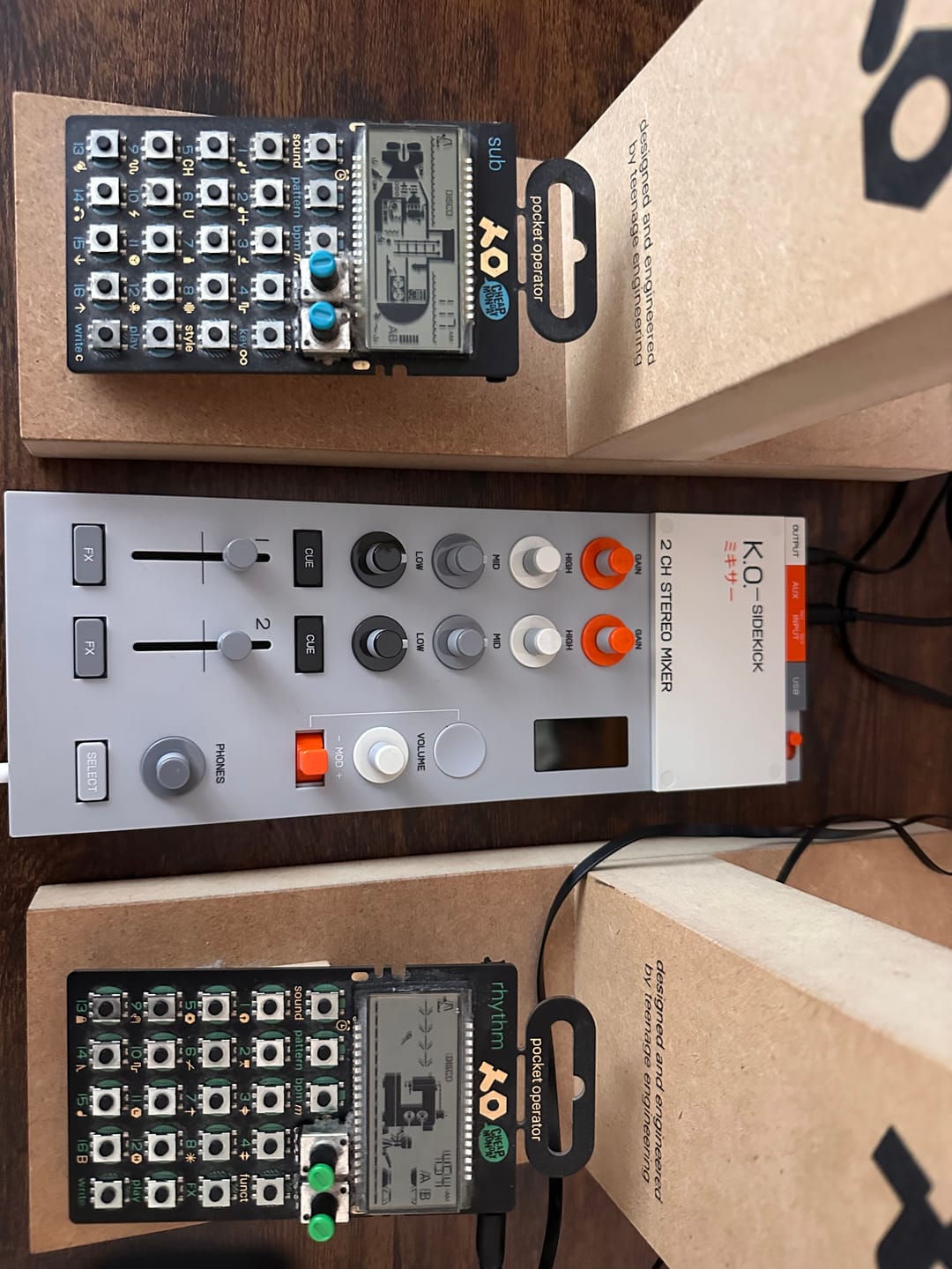 Customer photo review of Teenage Engineering EP-136 K.O. SIDEKICK Mixer, Audio Interface, and FX Processor