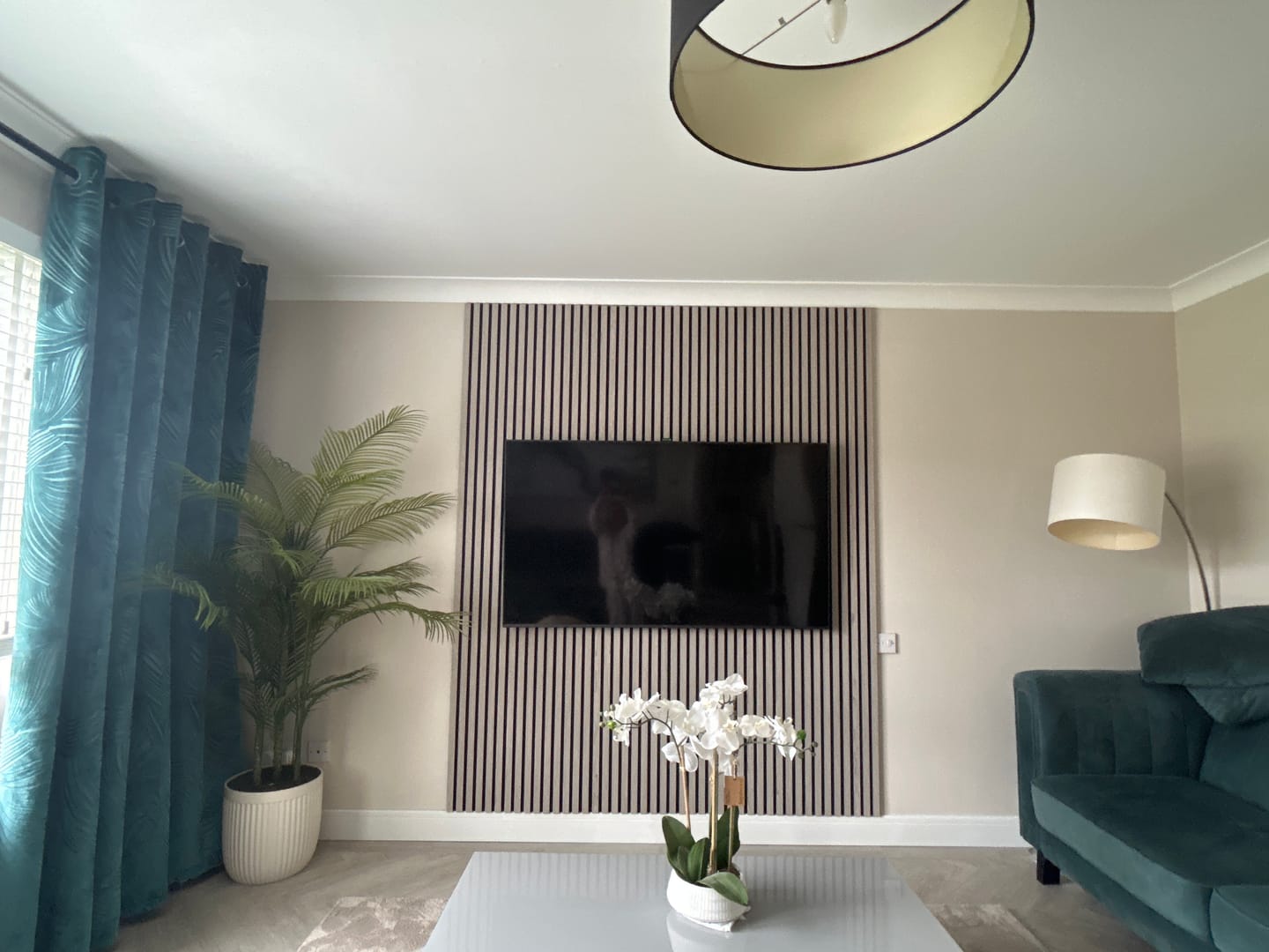 Customer photo review of SlatWall Acoustic Grey Oak Slatted Wall Panel