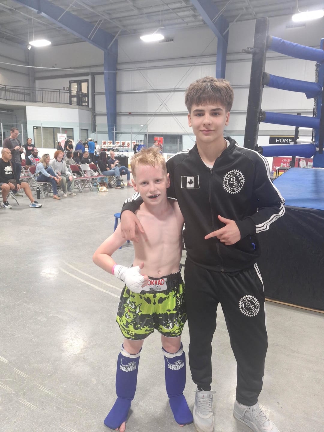 Customer photo review of YOKKAO ANGRY BULL MUAY THAI SHORTS - BLACK
