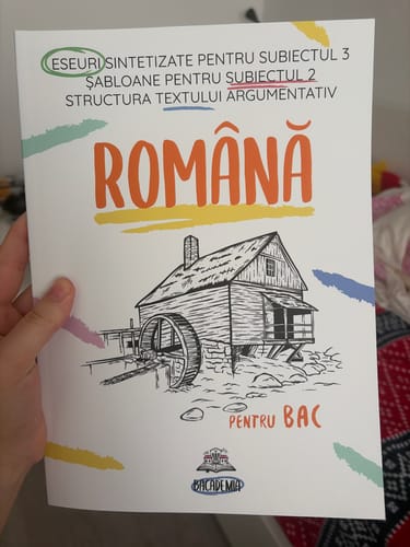 Recenzie cu fotografie de la un client despre Carte Română Bacalaureat Bacademia (temă și viziune, caracterizare, relație) - Ediția II