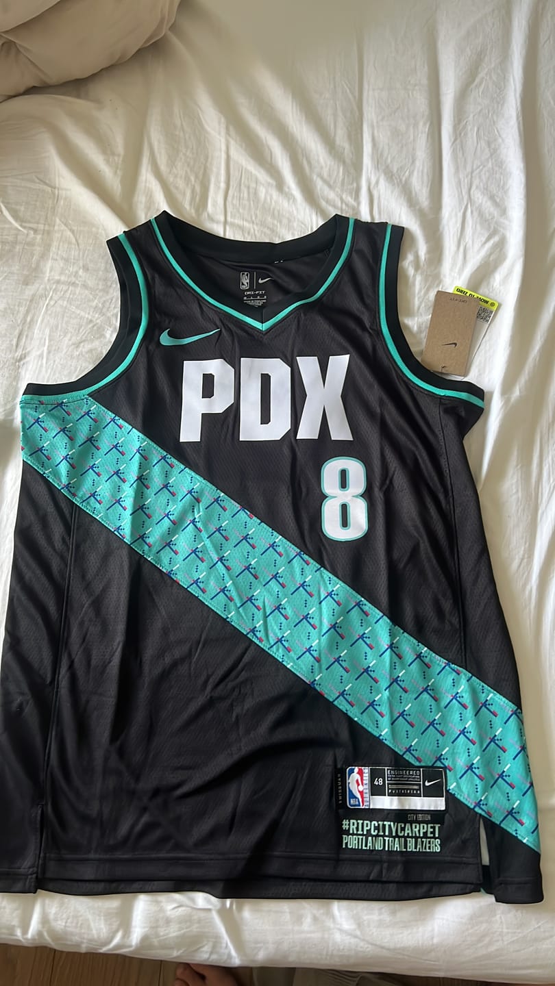 Customer photo review of גופיית NBA דני אבדיה פורטלנד טרייל בלייזרס – שחור City Edition 2025/26 | HOOPERS