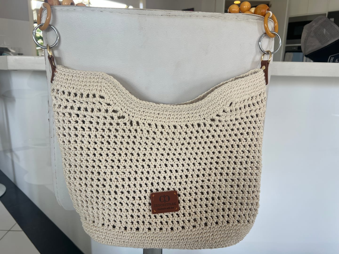 Customer photo review of Sunny Beach Tote crochet kit