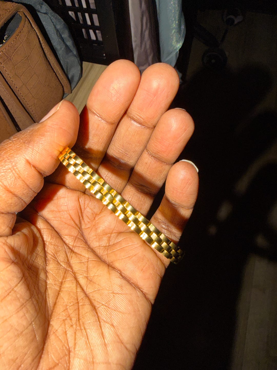 Customer photo review of Renee Chunky Gold Bangle