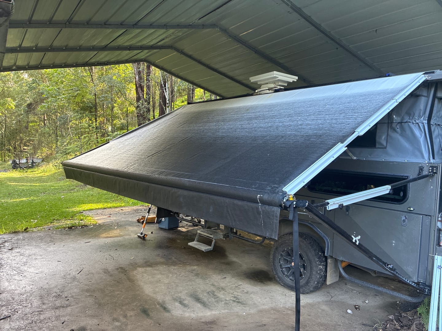 Customer photo review of Awning Replacement Vinyl - Black WA1001 Black Flap