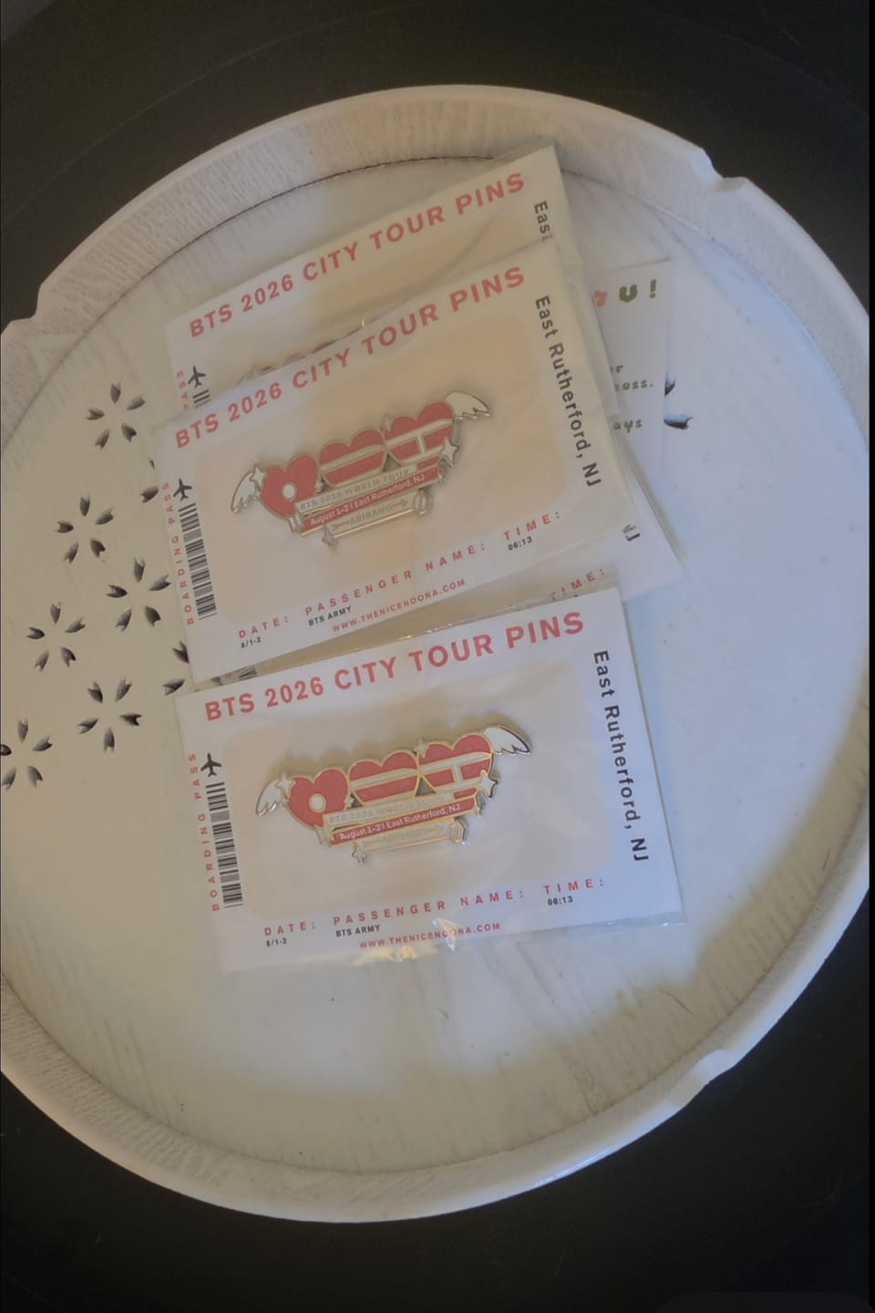 Customer photo review of BTS 2026 City Tour Pin