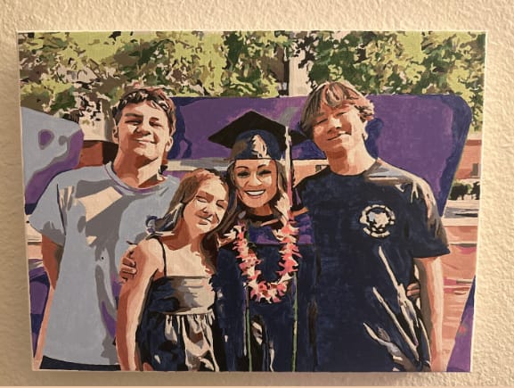 Customer photo review of Custom Paint By Numbers - Personalized Portraits Art