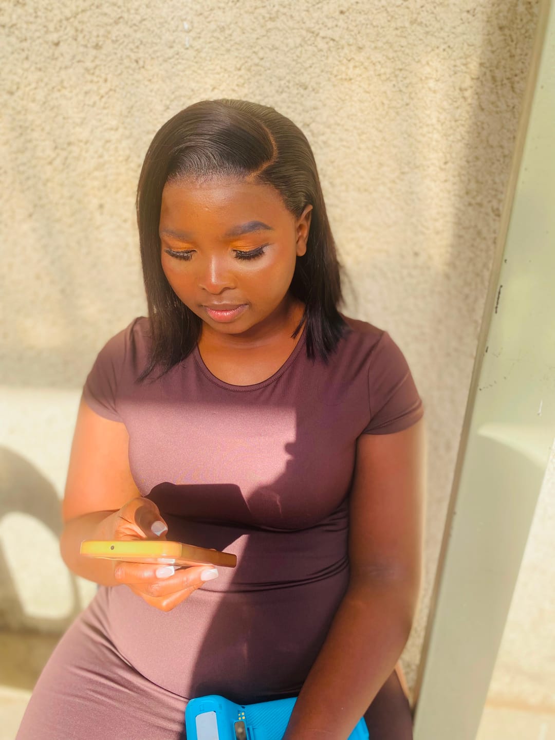 Customer photo review of 10-16" Straight Peruvian Bob Wig- 13x4 Lace Front| Black