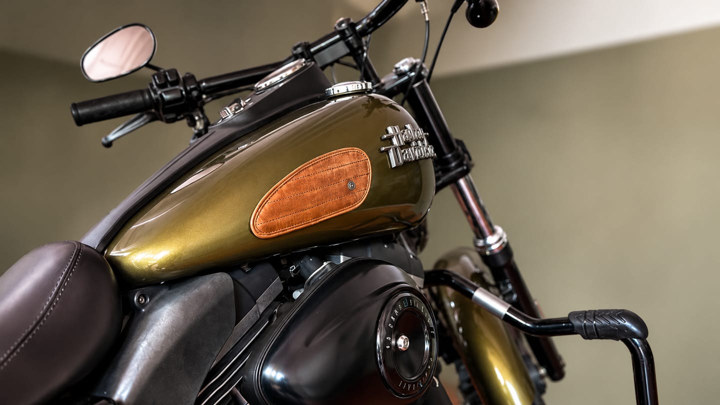 Customer photo review of tank pads mini leather classic stripes