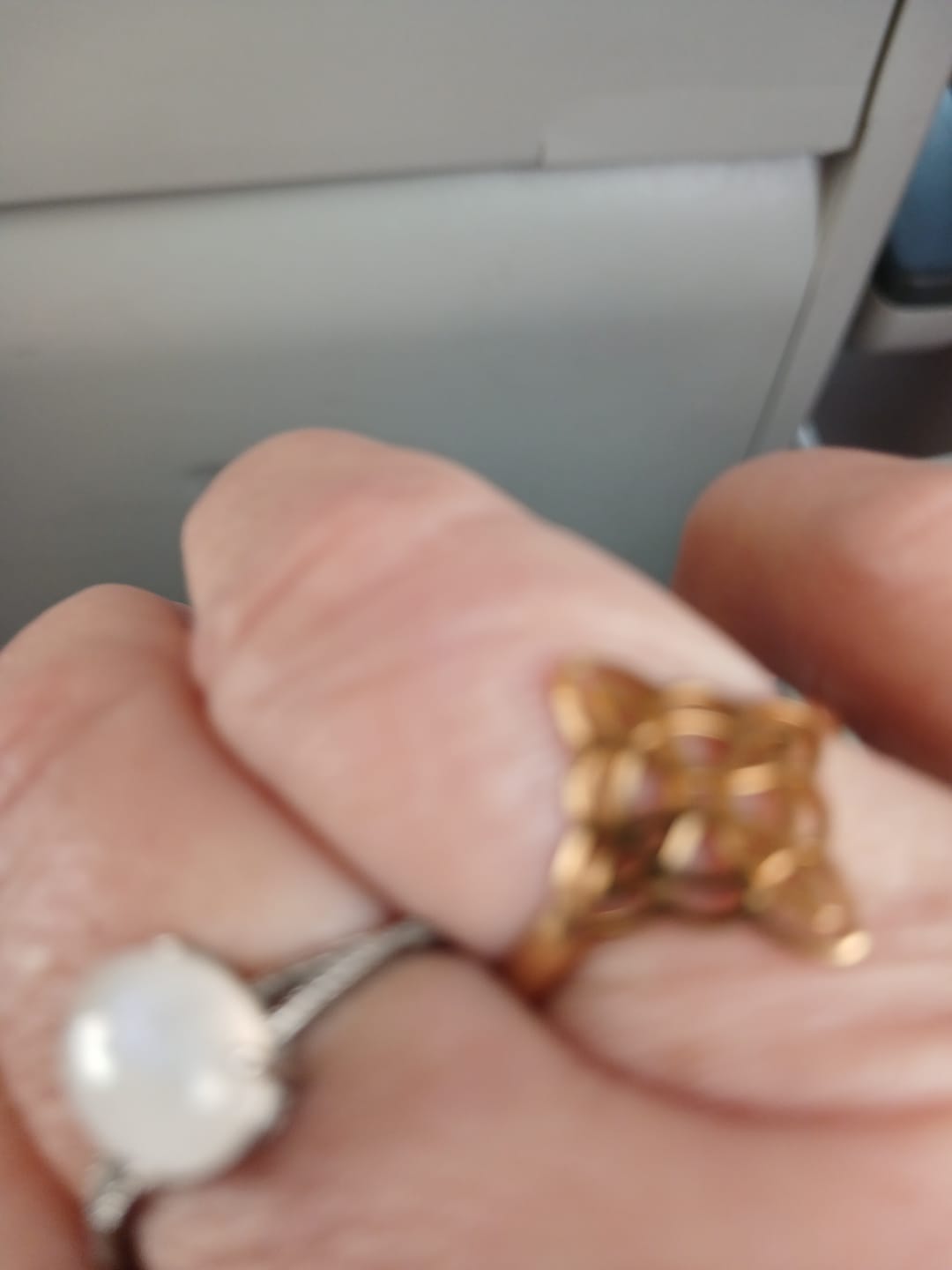 Customer photo review of Bague Ajustable "Cristal de Mer" en Aigue-Marine