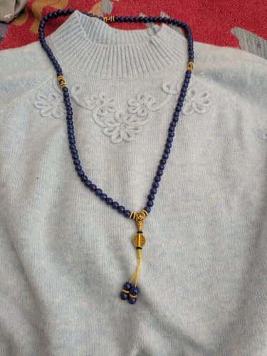 Customer photo review of Lapis Lazuli Third Eye Mala