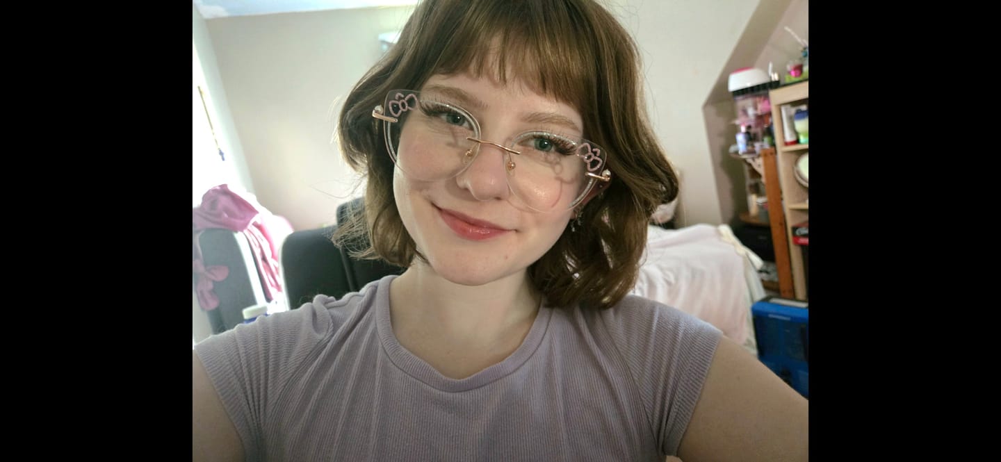 Customer photo review of Kitty Eyeglasses