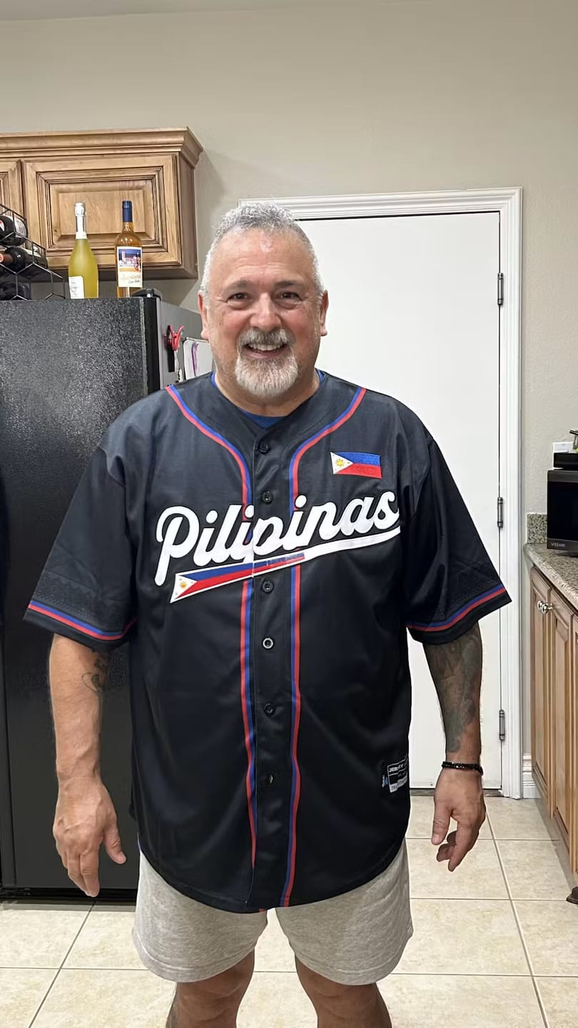 Customer photo review of Philippines Heritage Custom Baseball Jersey
