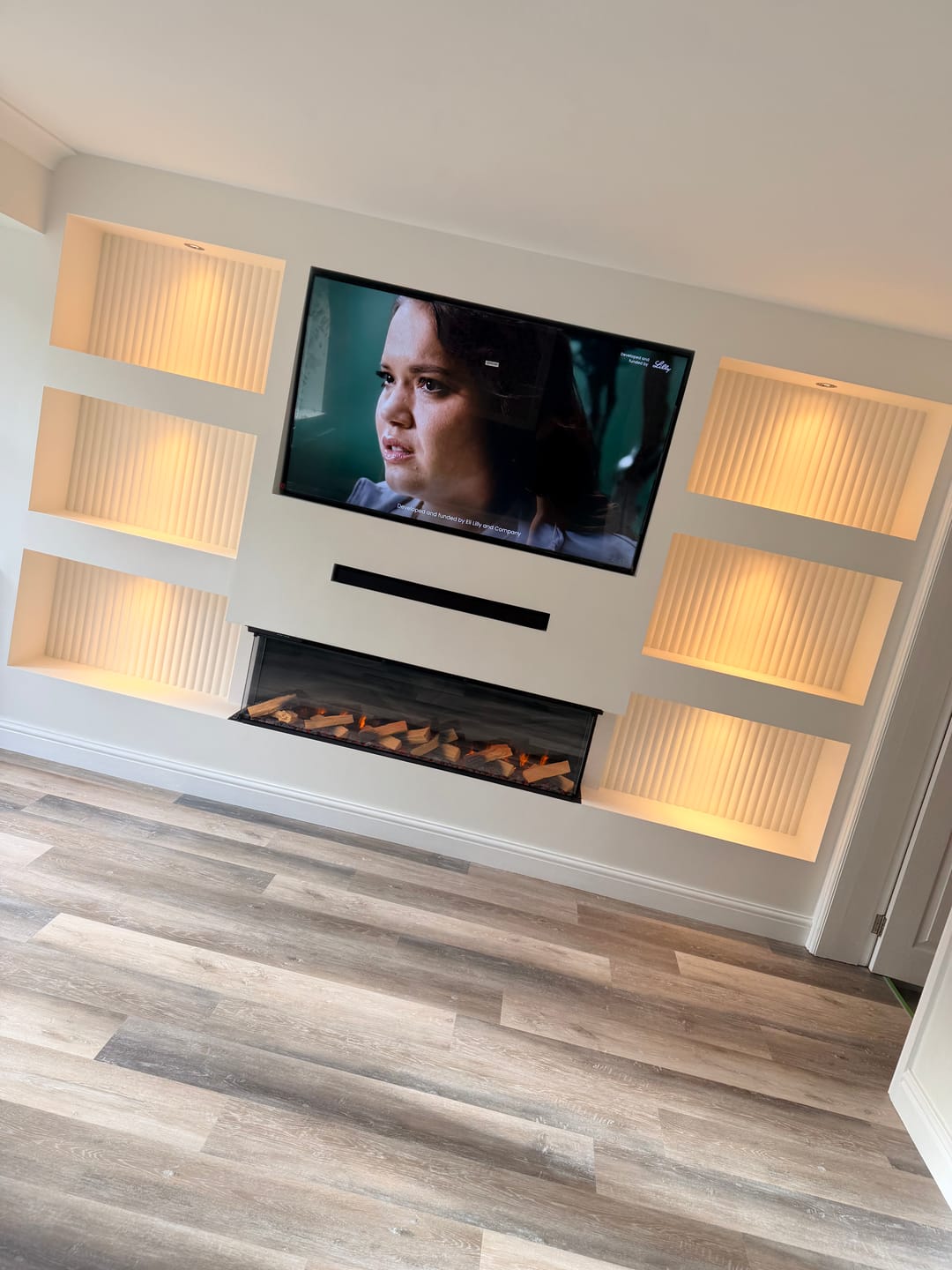 Customer photo review of Paintable MDF Wall Panel 240cm x 60cm