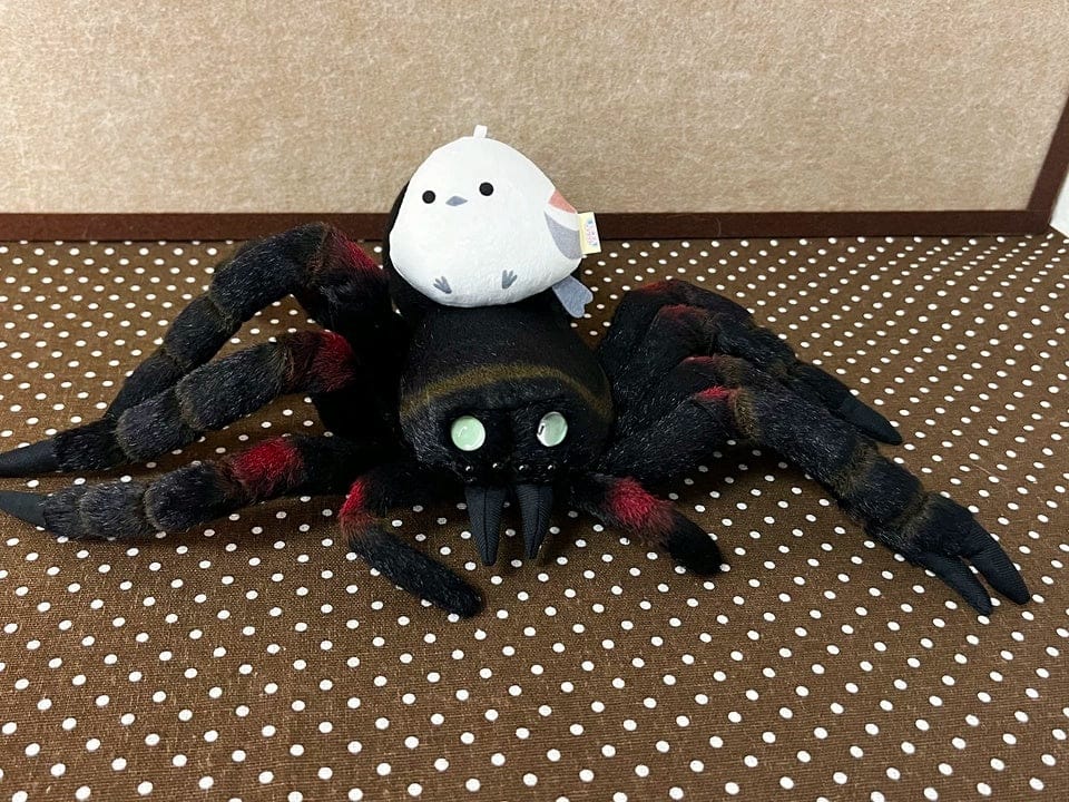 Customer photo review of Mexican Giant Red Knee Tarantula Plush – Lifelike and Soft Stuffed Toy for Spider Lovers