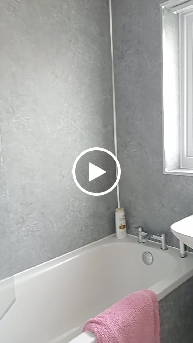 Customer video review of Premium Grey Concrete Matt Shower Wall Panel - 1M x 2.4M