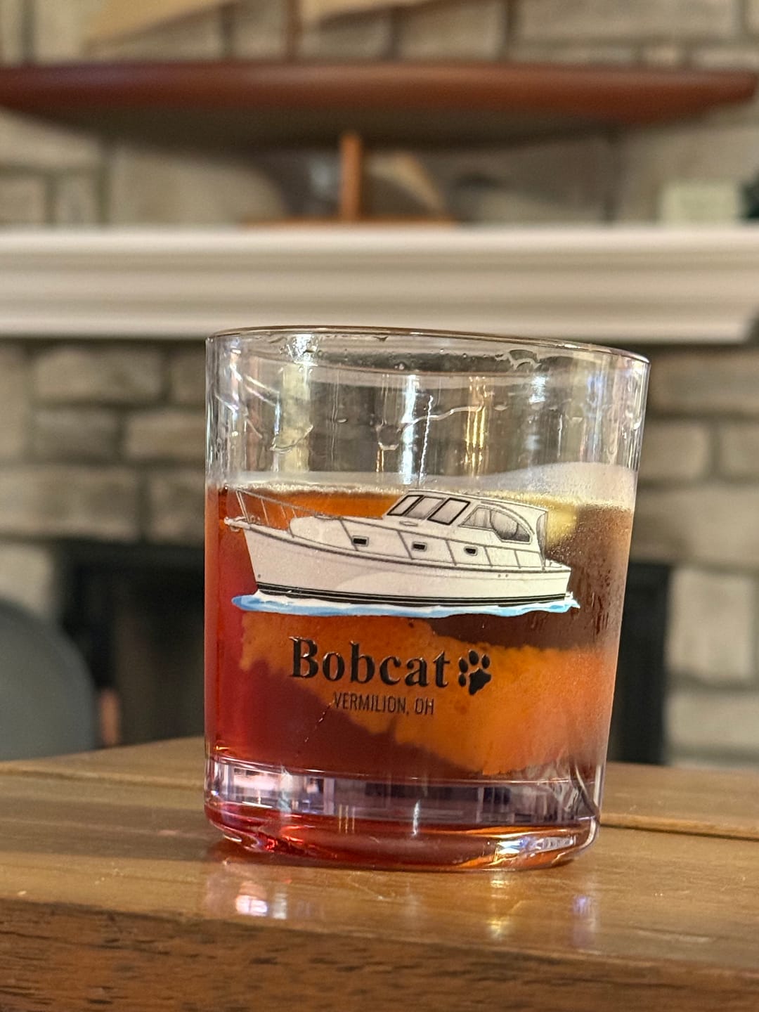 Customer photo review of Custom Plastic Rocks Glass
