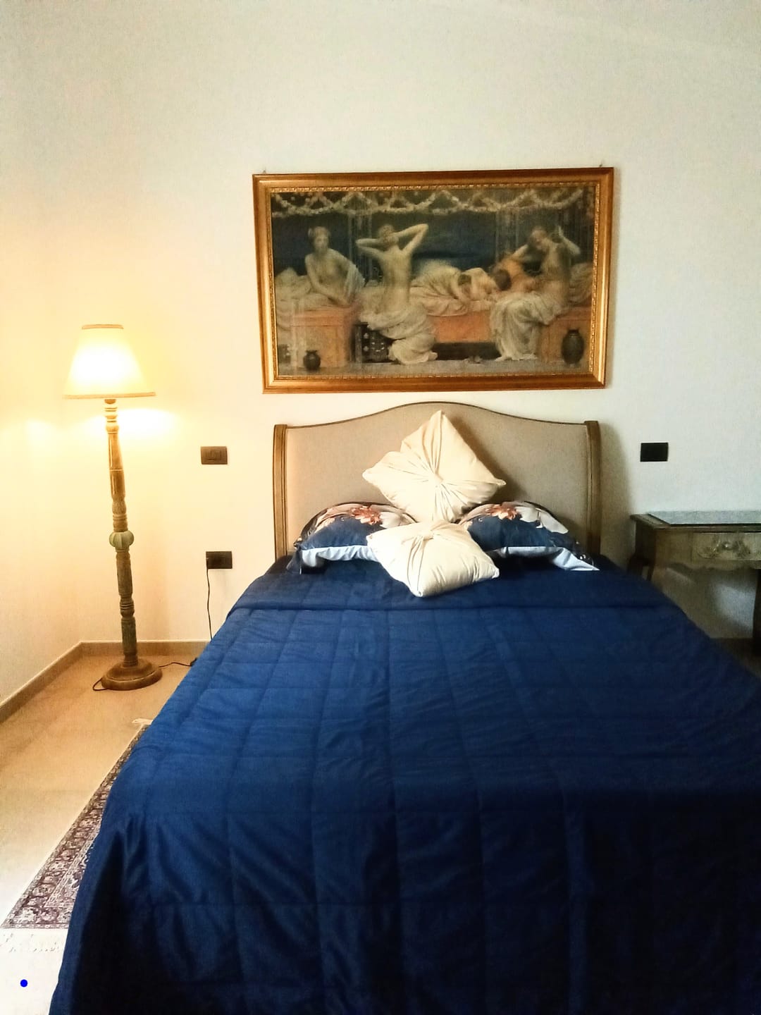 Customer photo review of Trapuntino Copriletto Primaverile Autunnale in Velluto Double Face Blu