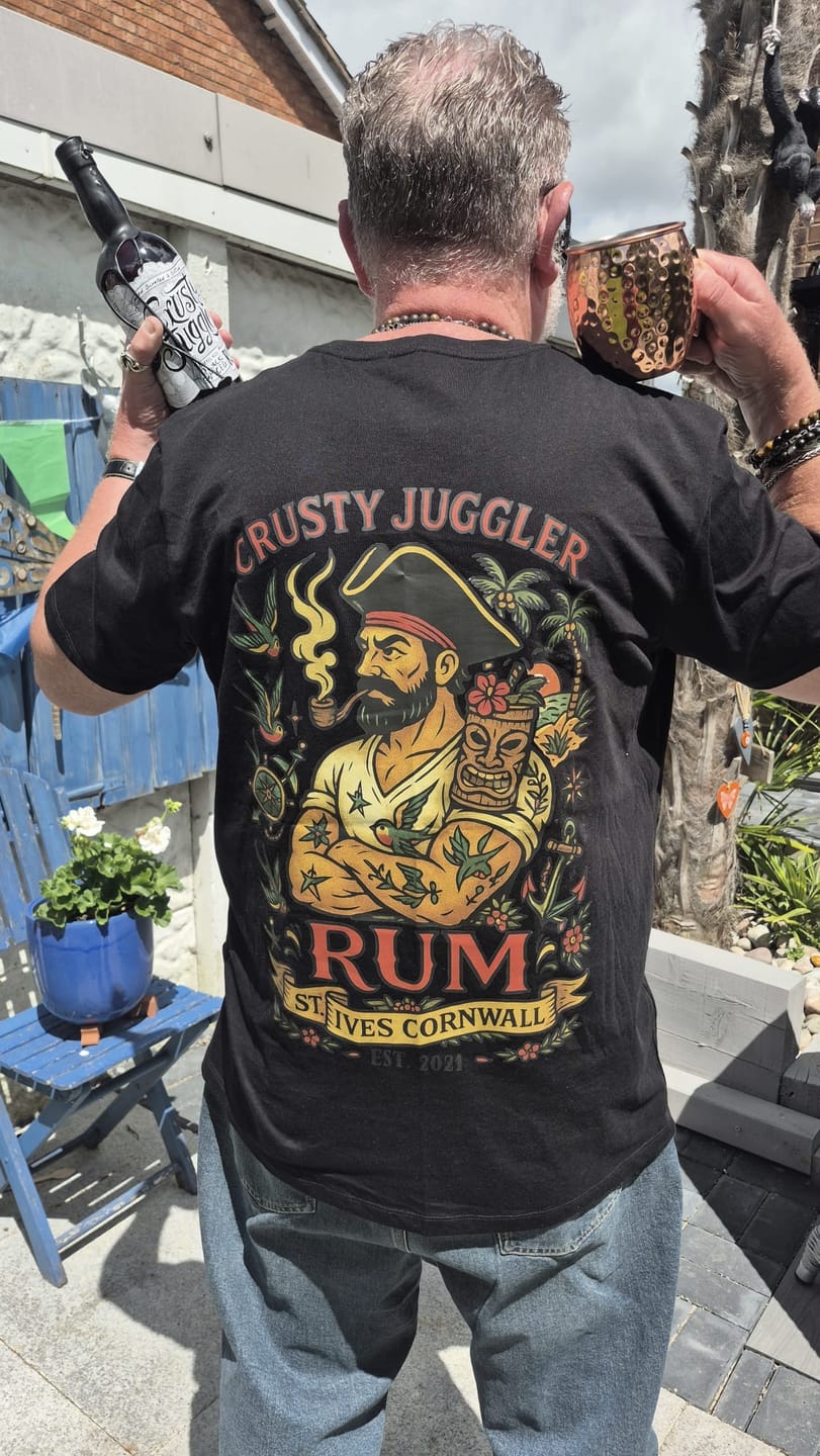 Customer photo review of Crusty Juggler Apparel Pirate T-Shirt Black