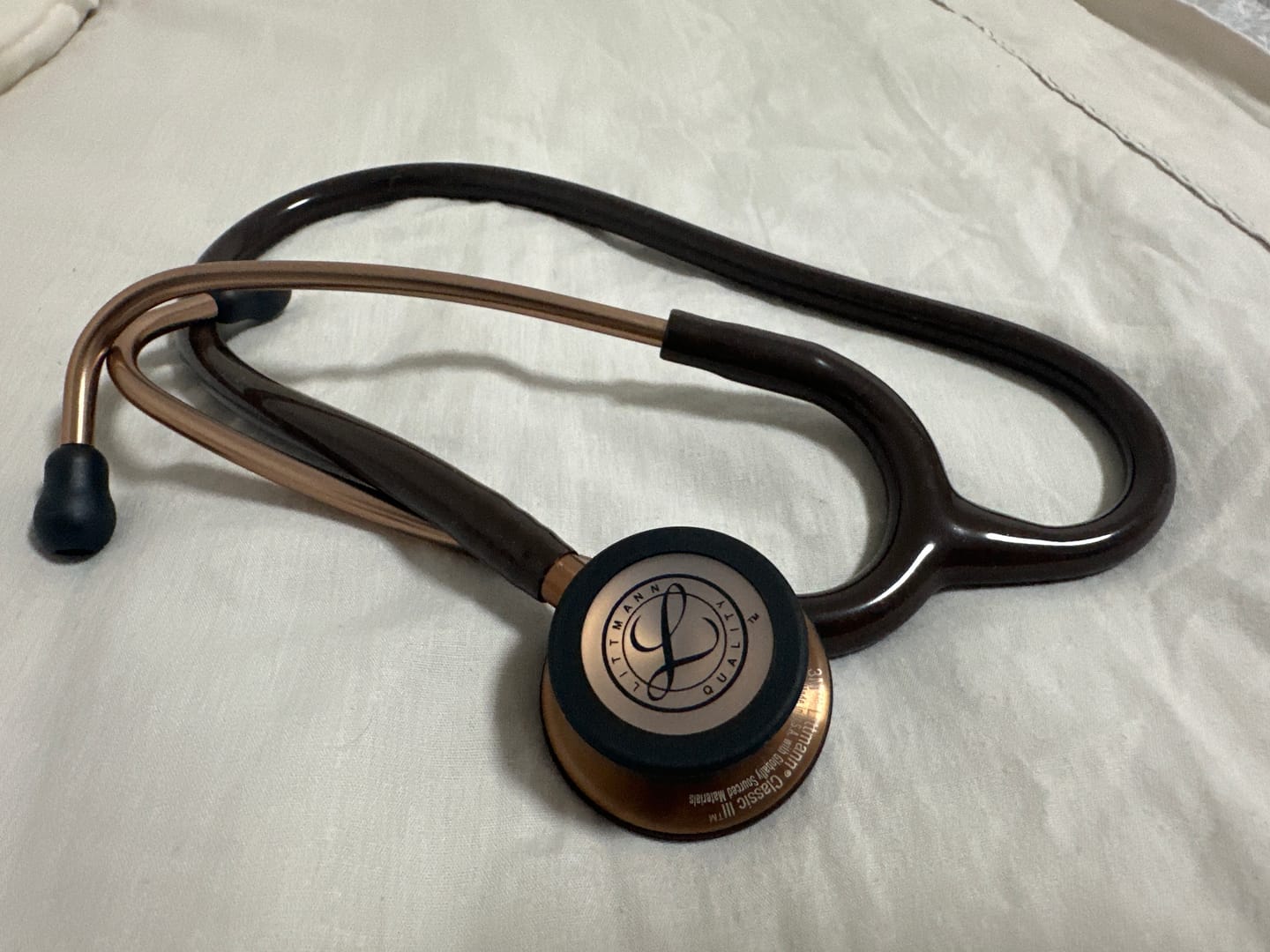 Customer photo review of Littmann Classic III Monitoring Stethoscope: Chocolate & Copper 5809