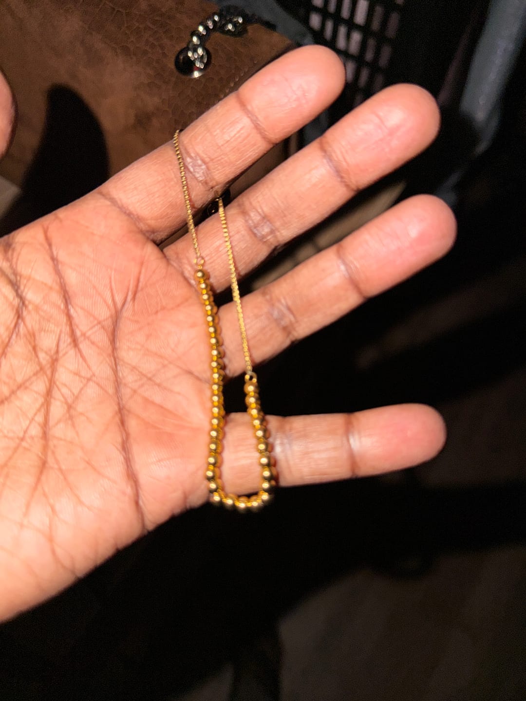Customer photo review of Niloya Beaded Gold Bracelet