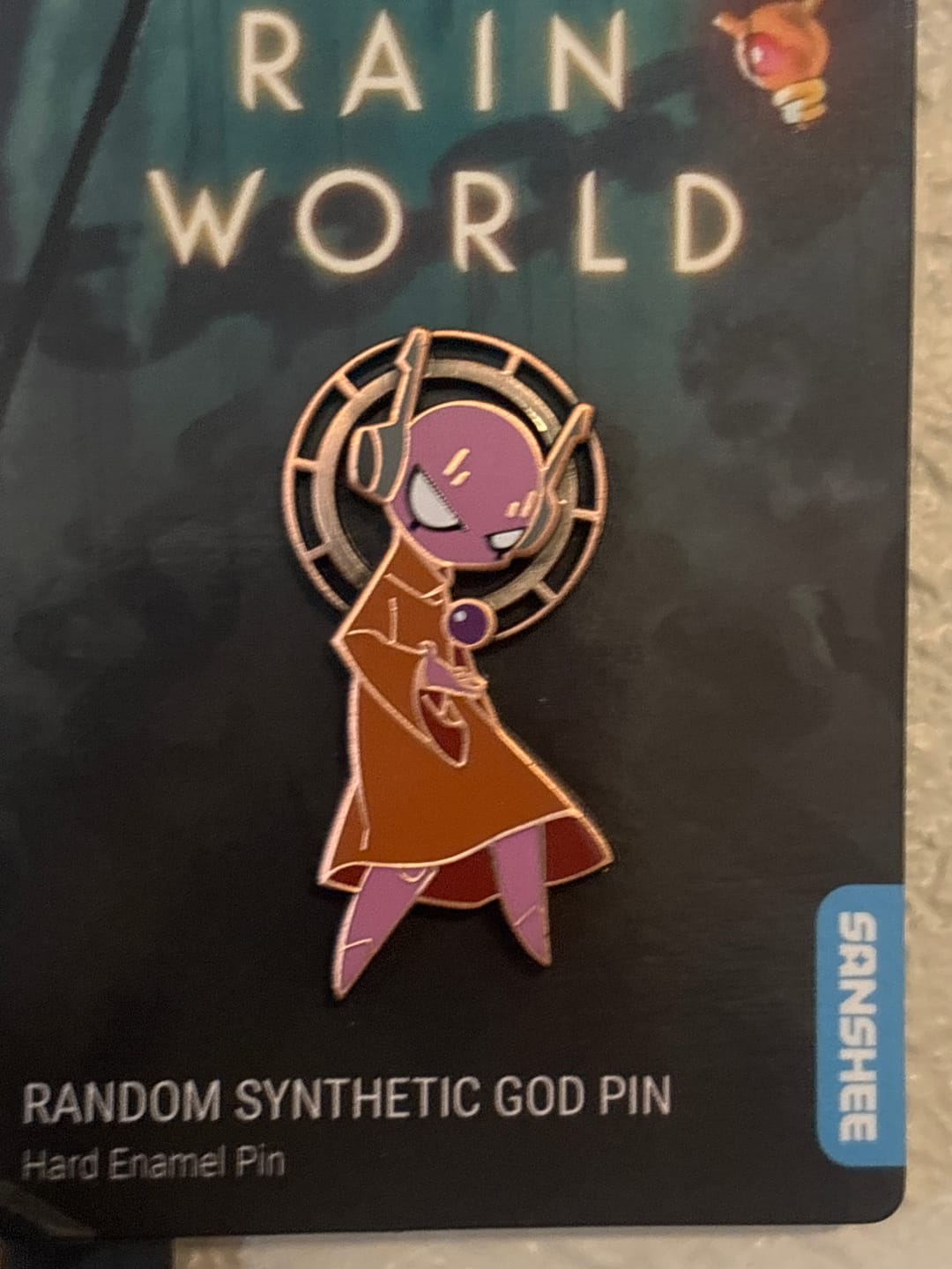 Customer photo review of Rain World - Random Synthetic God Pin