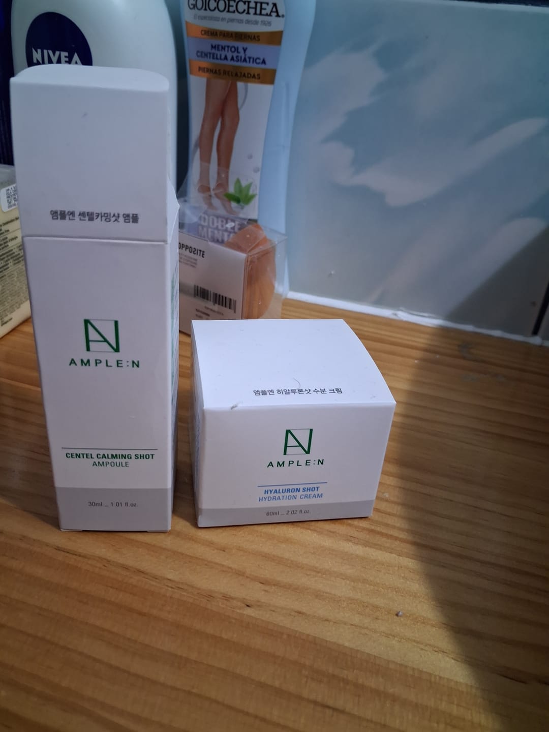 Customer photo review of Crema Facial Hidratante Antiedad AMPLEN Ácido Hialurónico 60ml