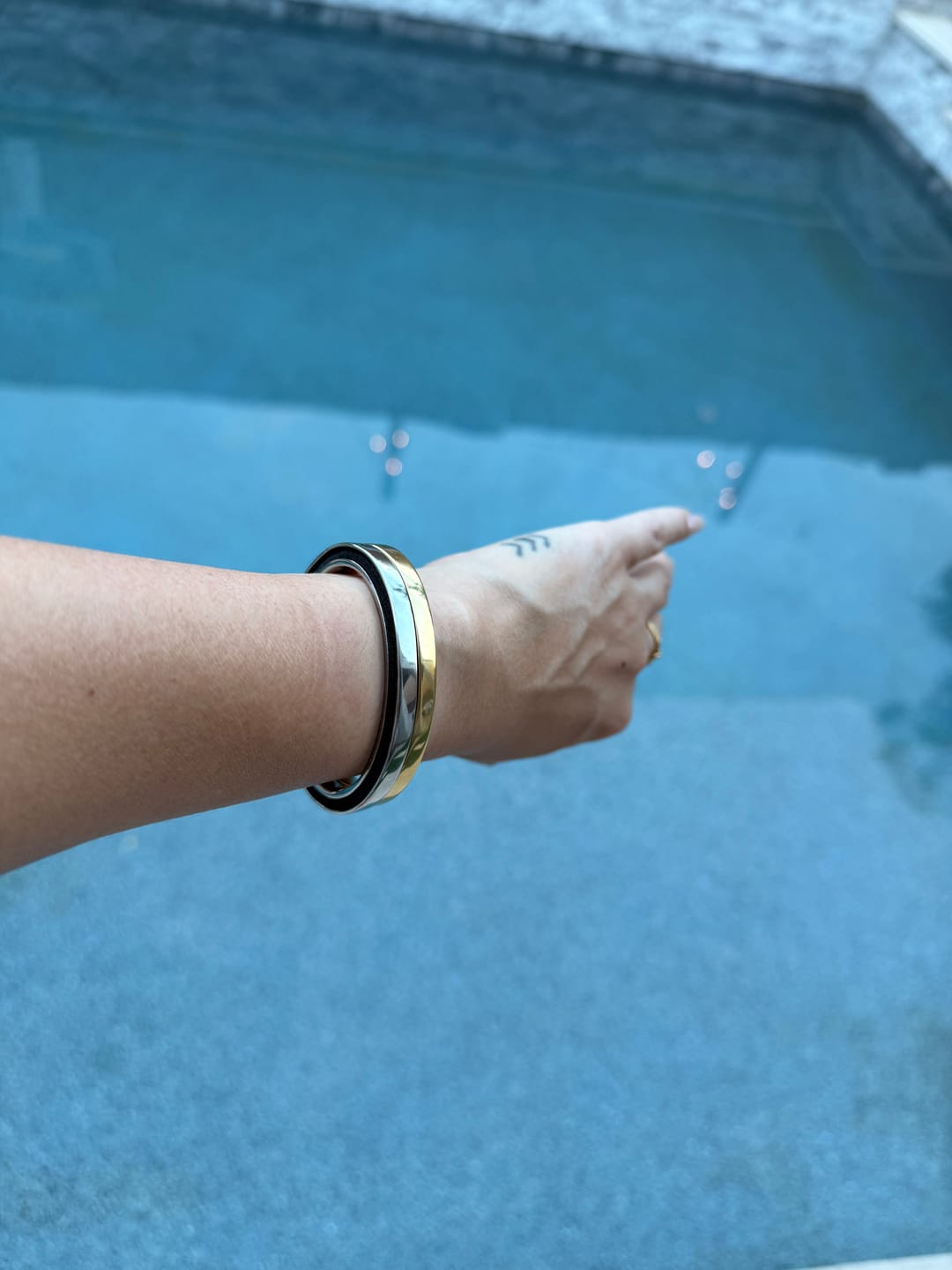 Customer photo review of Hair-tie Hider Cuff Bracelet