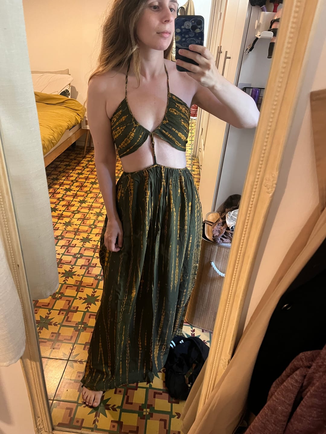 Customer photo review of Aphrodite Dress Olive