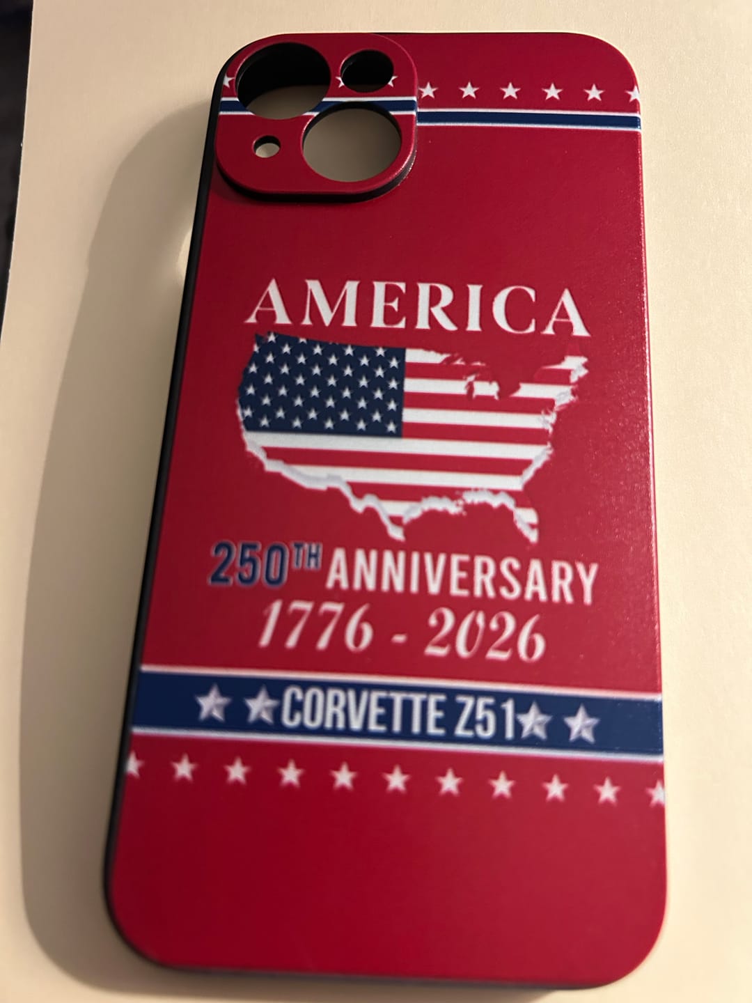 Customer photo review of Personalized Family Name America 250th Anniversary Phone Case