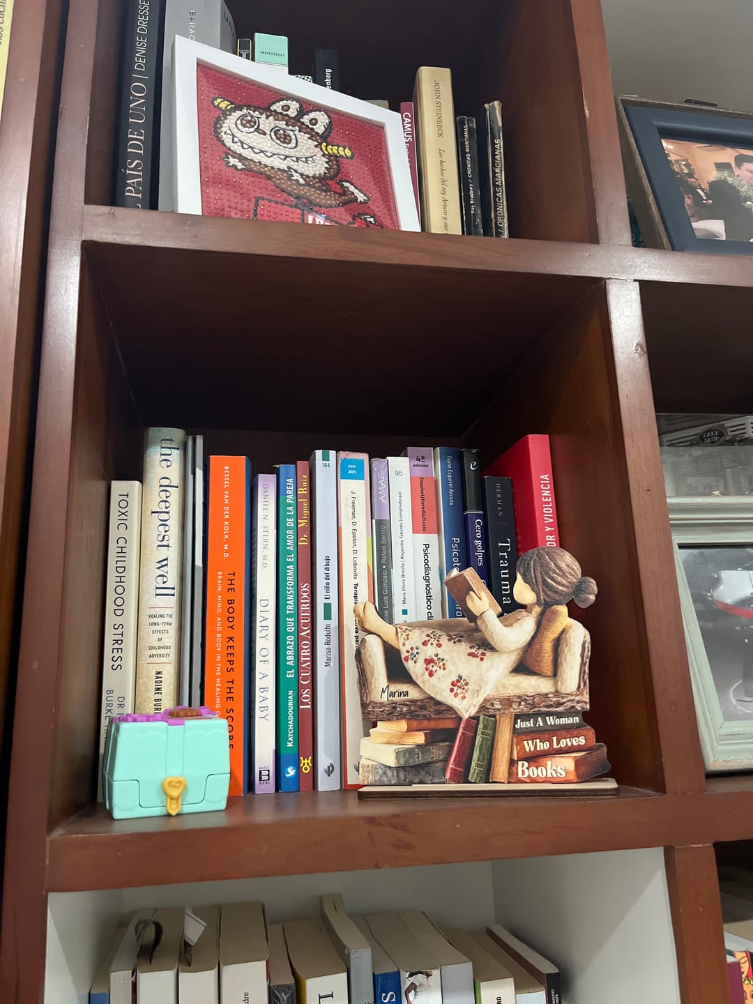 Customer photo review of Man Woman Book Lover Reading Book On Sofa - Personalized Standing Wooden Plaque