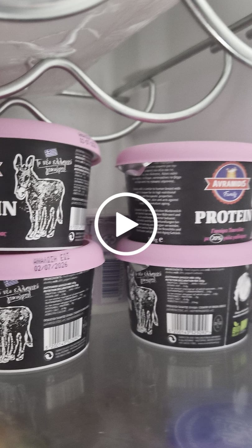 Customer video review of Greek Protein “Tsantilas” Yogurt with 20% Organic Donkey Milk – Naturally Strained, High Protein, Ultra Creamy (3x180g)