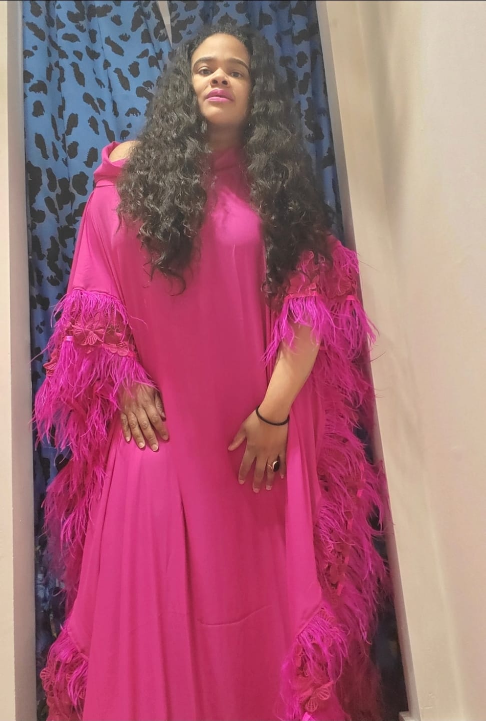 Customer photo review of Orange Melba Kaftan