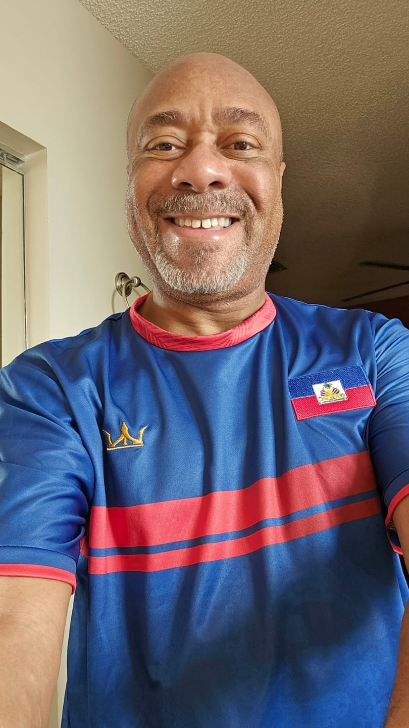 Customer photo review of Haiti Custom Heritage Football Jersey