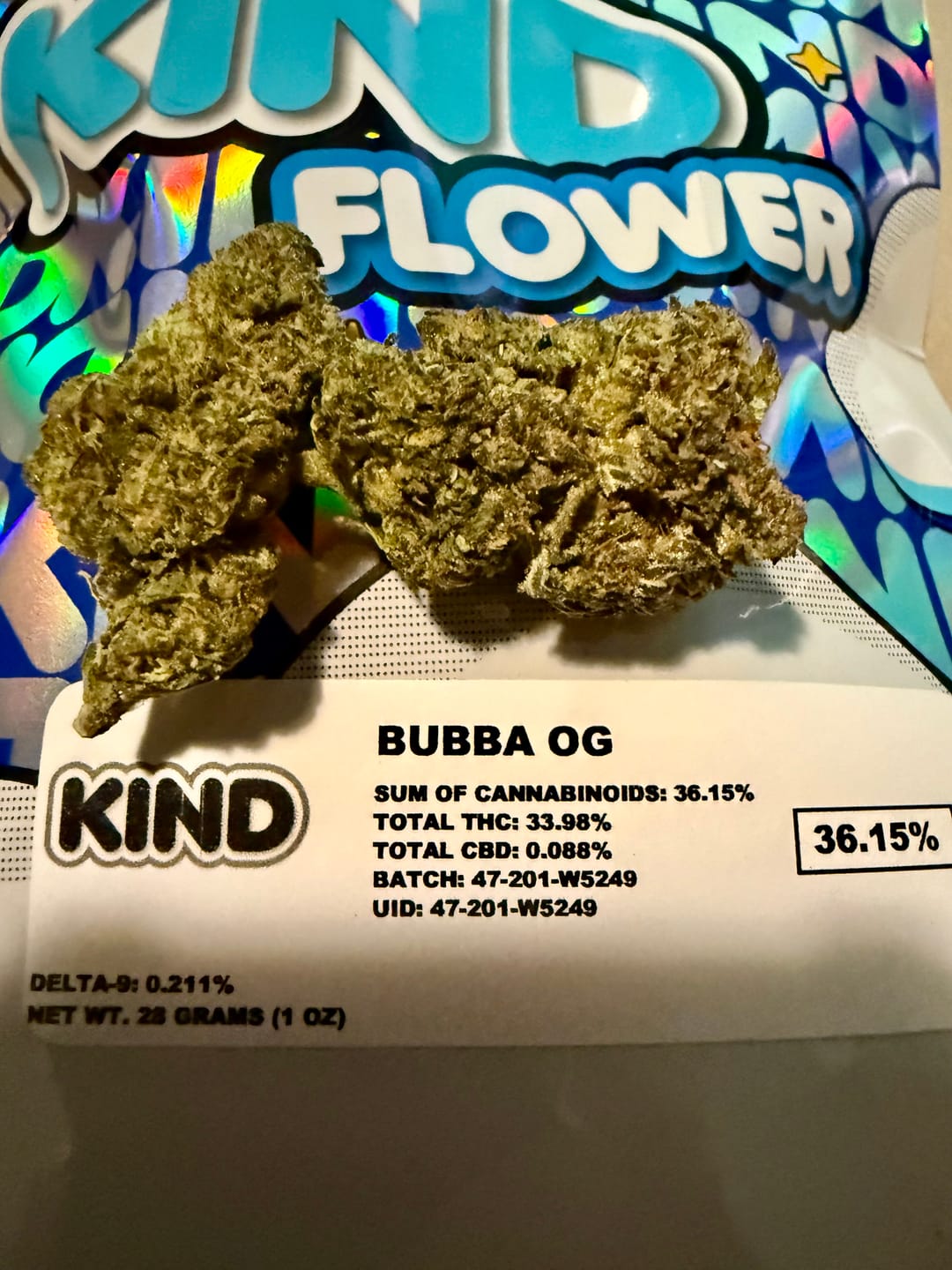 Customer photo review of Bubba OG - 28 Grams - Indica
