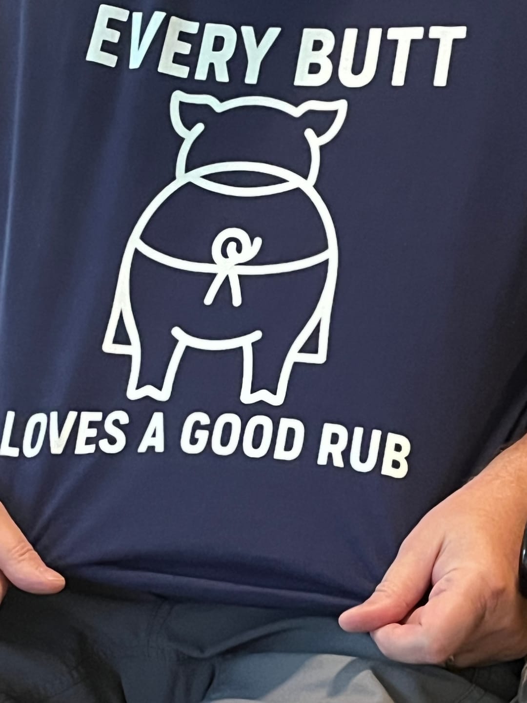 Customer photo review of Rubbin' Butts — Premium Tee