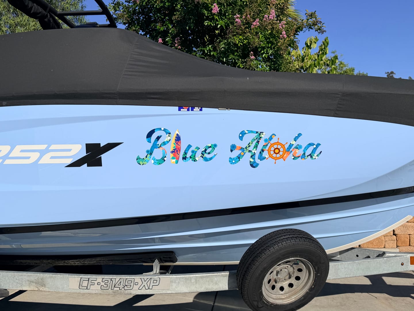 Customer photo review of Custom Digital Boat Name Logo Design