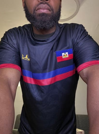 Customer photo review of Haiti Custom Heritage Football Jersey
