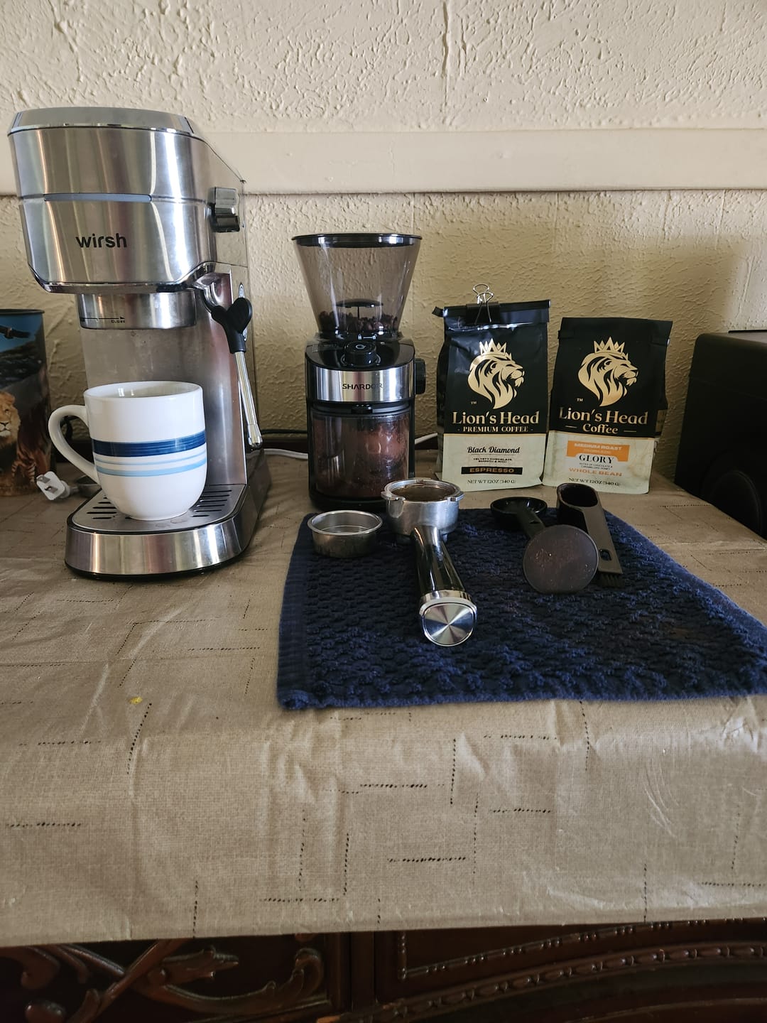 Customer photo review of Espresso | Medium | Med/Dark | 3 - 12oz | Whole Bean or Ground