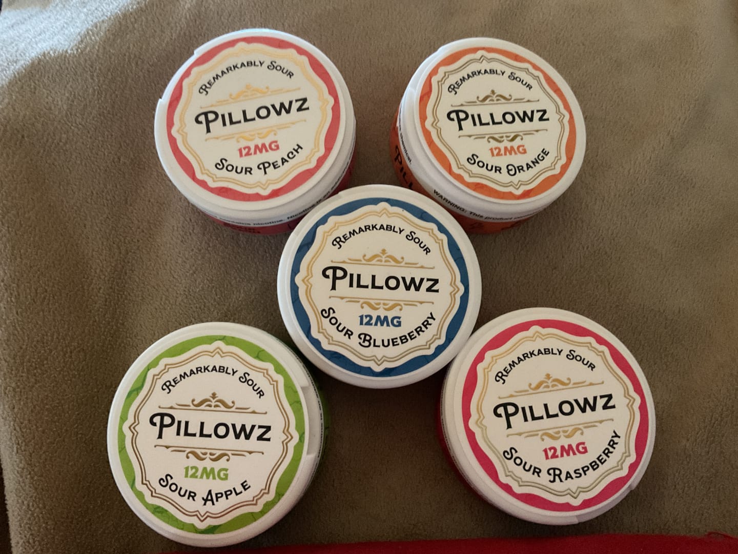 Customer photo review of Sour Pouches 5-Can Multi Flavor Pack