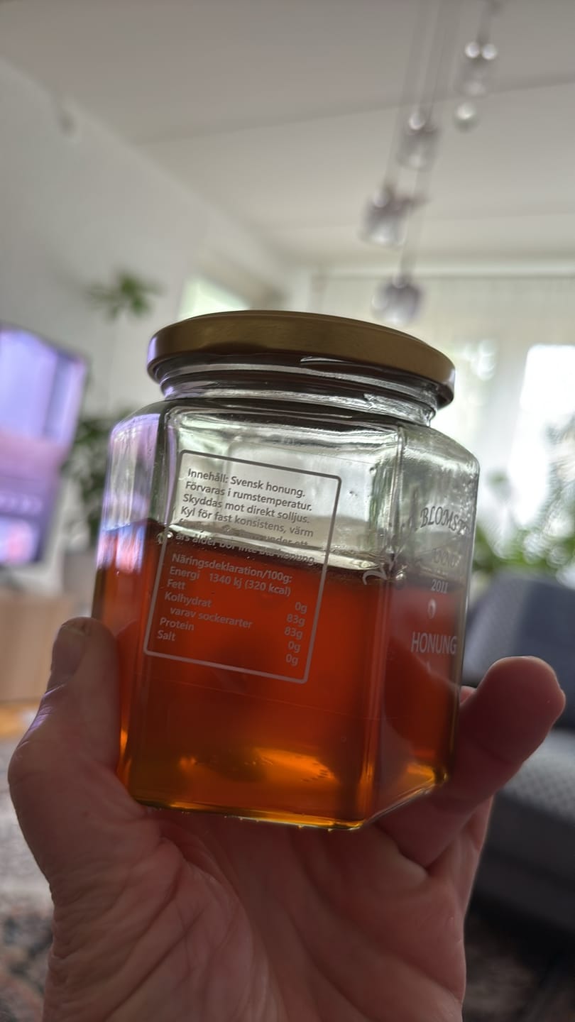 Customer photo review of Flytande honung 2 kg (4×500 g) – Svensk RAW honung