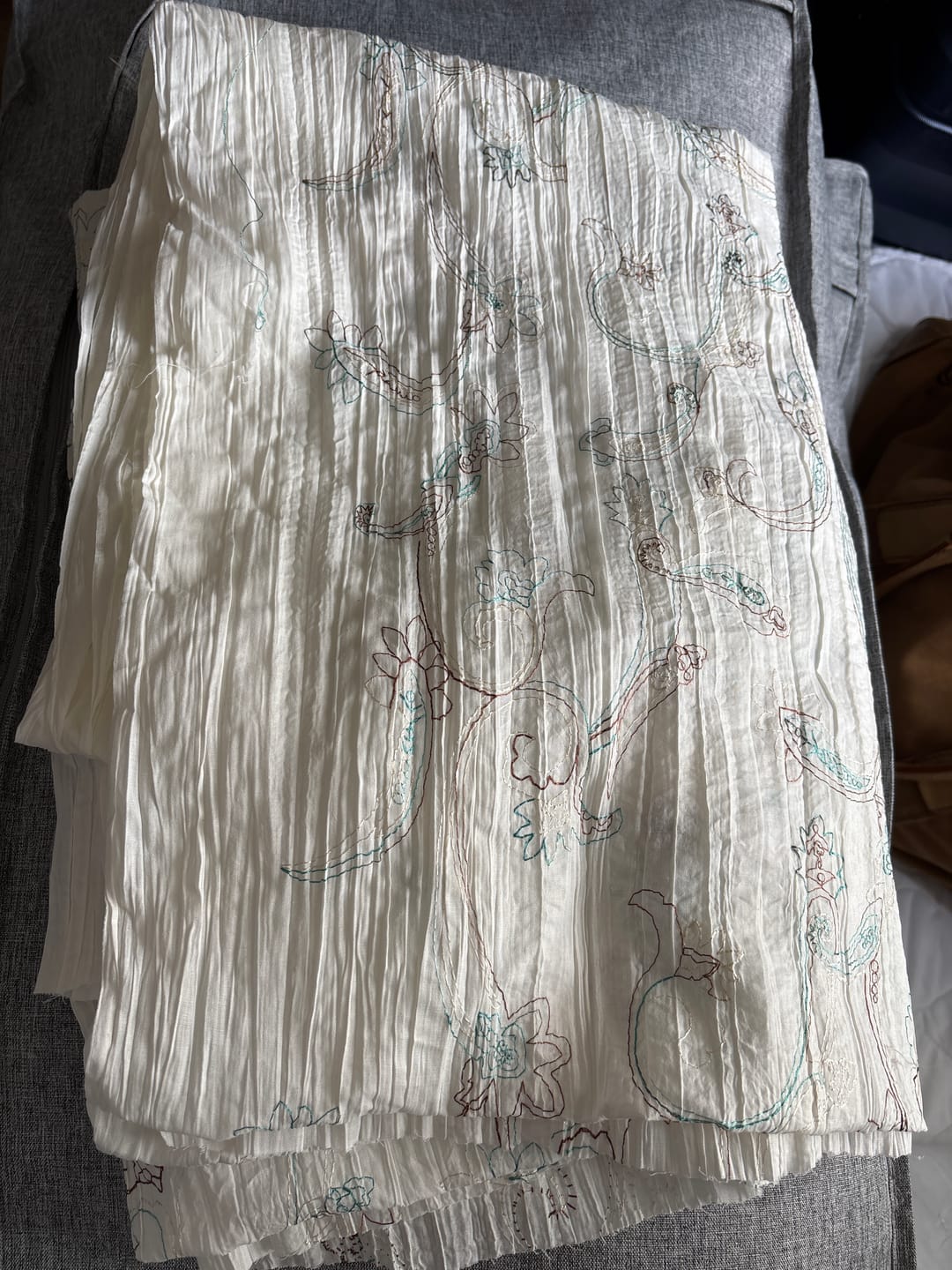 Customer photo review of 50p A Metre: Print & Plain Fabric Bundle