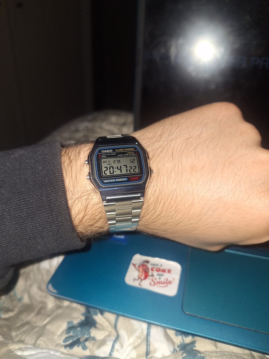 Customer photo review of Reloj Casio Vintage A158WA-1DF Azul/Plateado