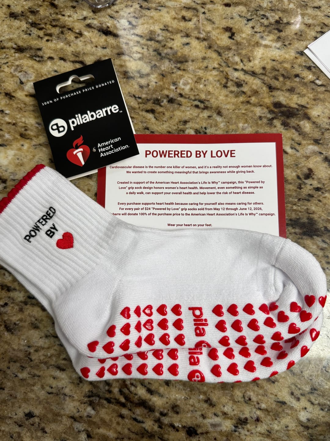 Customer photo review of Powered By Love Grip Socks