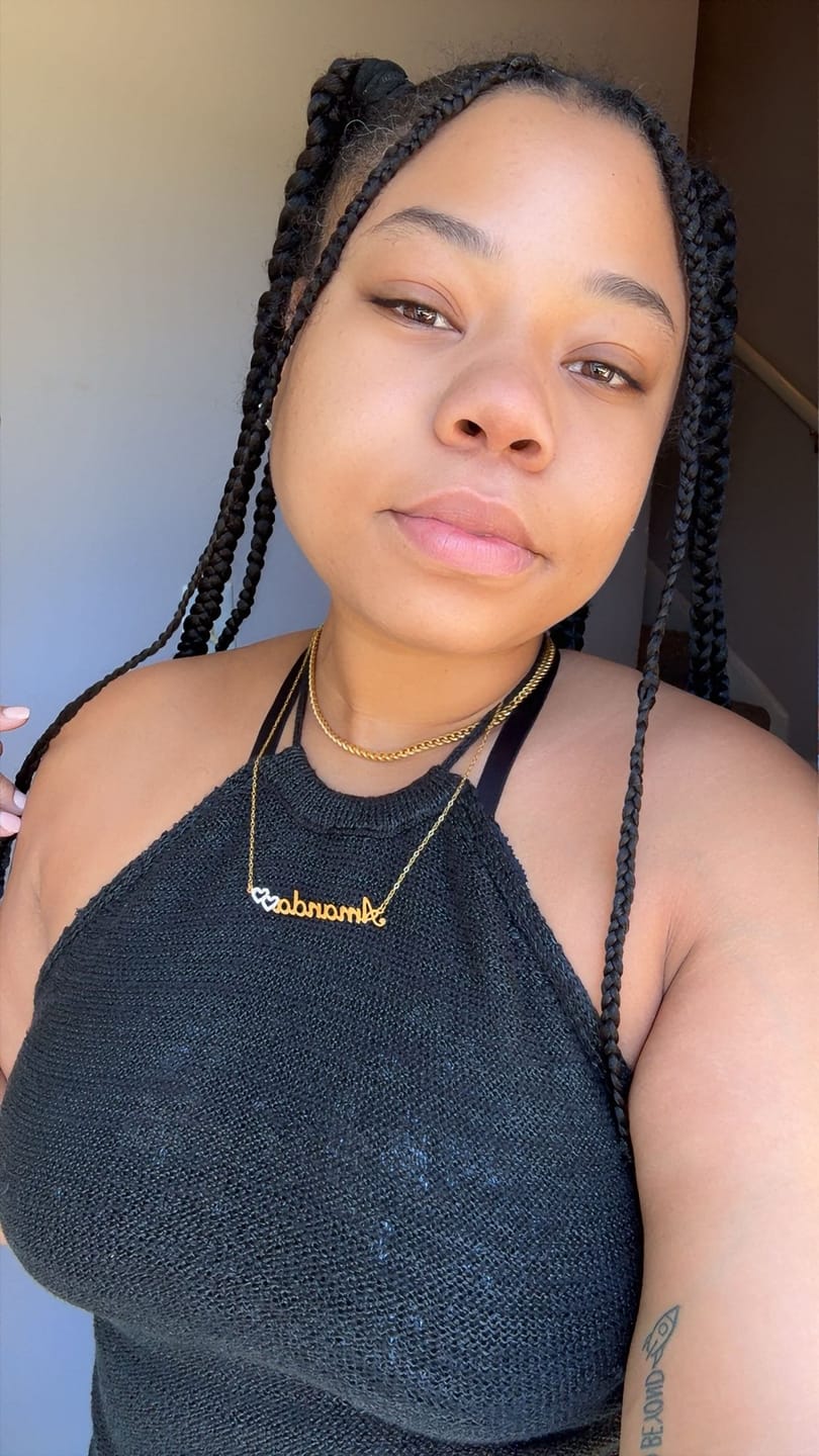 Customer photo review of Iced Hearts Name Necklace