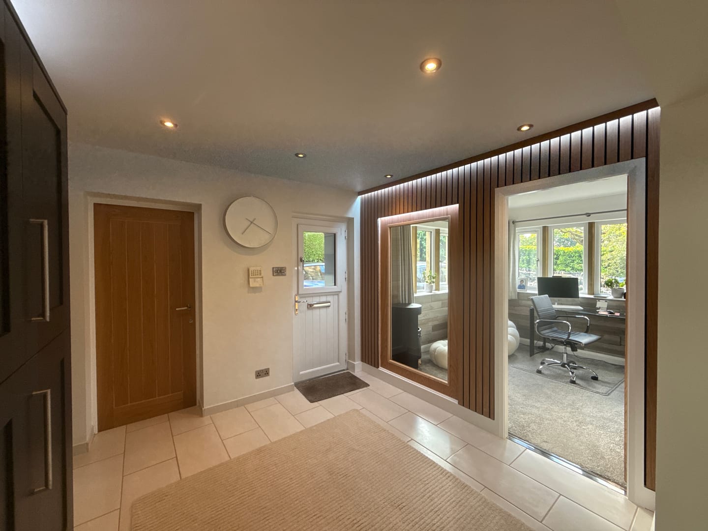 Customer photo review of SlatWall Grand Acoustic Golden Oak Slatted Wall Panel