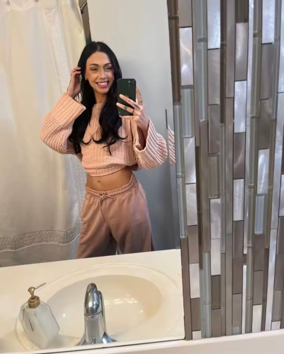 Customer photo review of Extensiones Cortina 5 clip Cabello 100% Natural ©️ 66 cm Largo