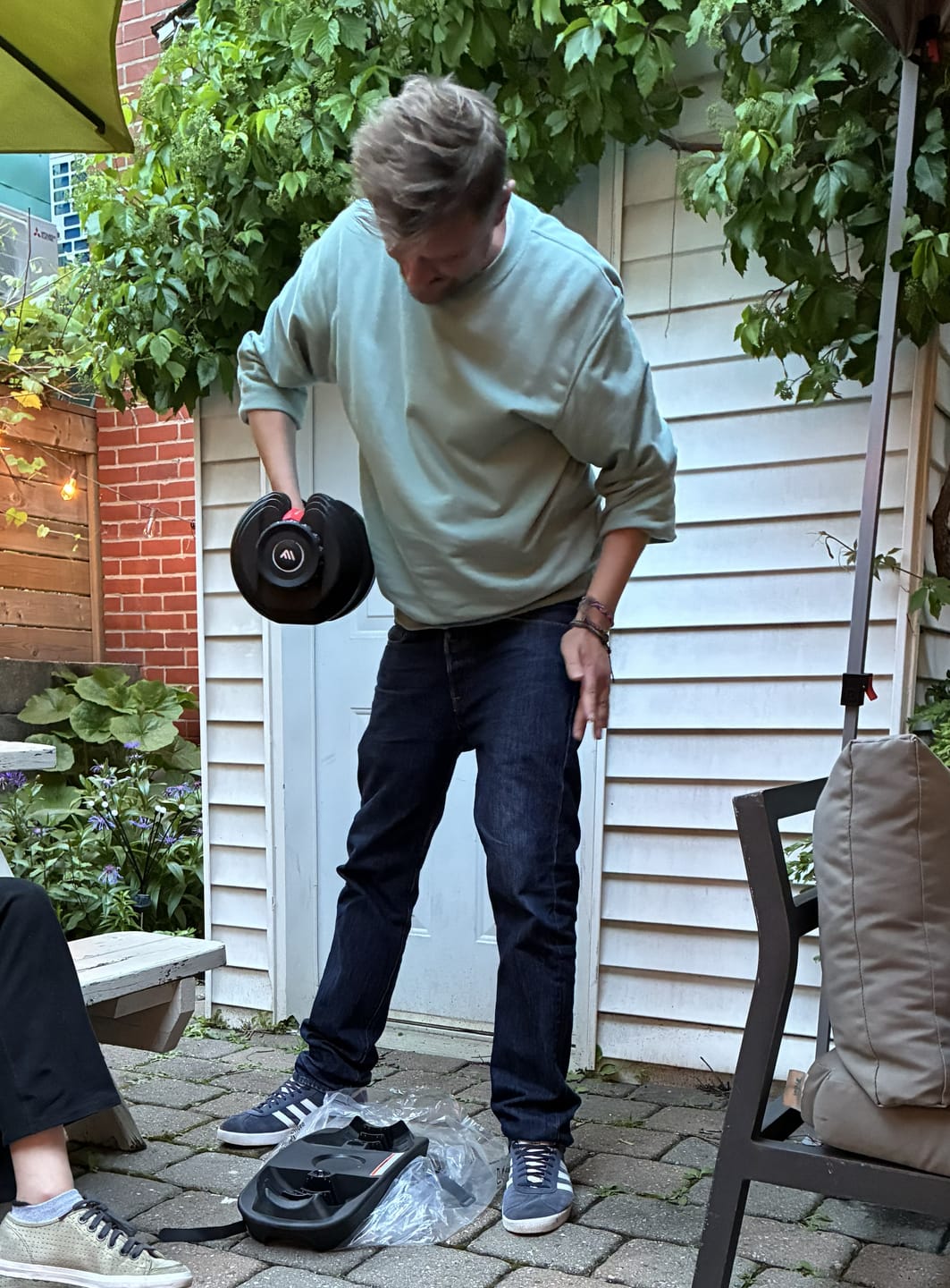 Customer photo review of 552 Adjustable Dumbbells Set Of Two