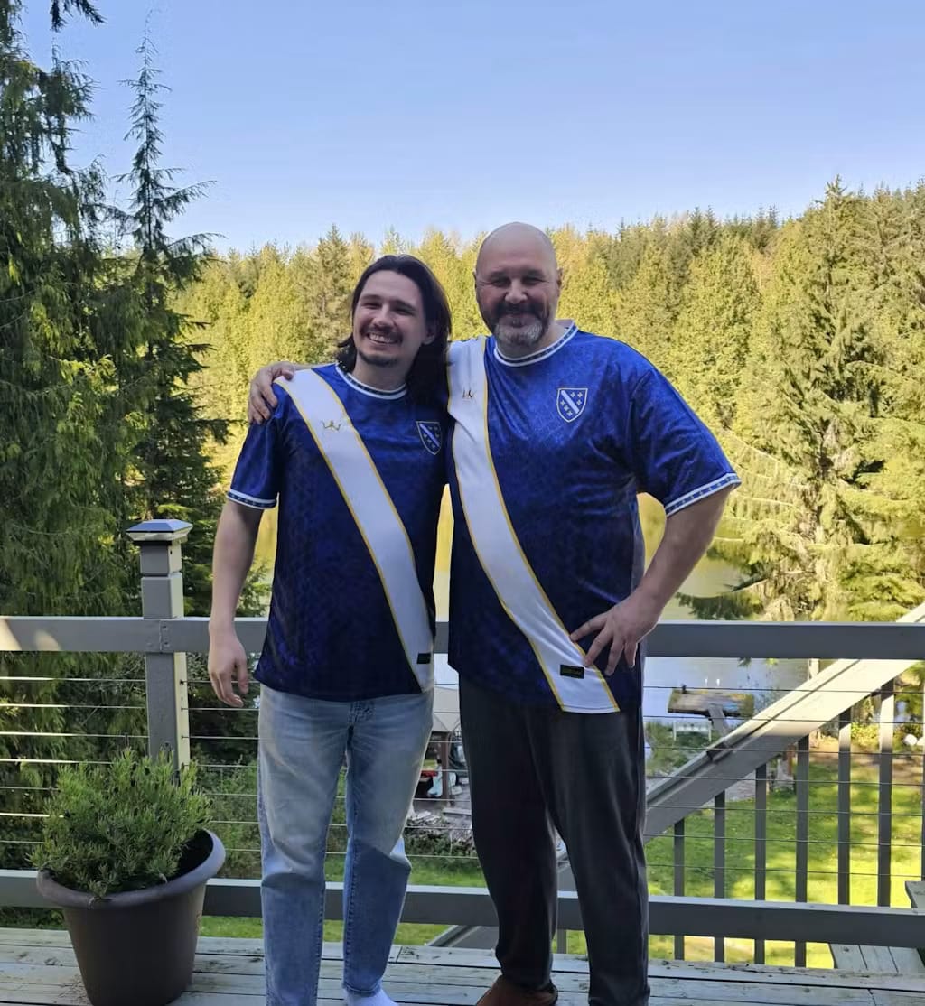 Customer photo review of Bosnia Heritage Custom Football Jersey
